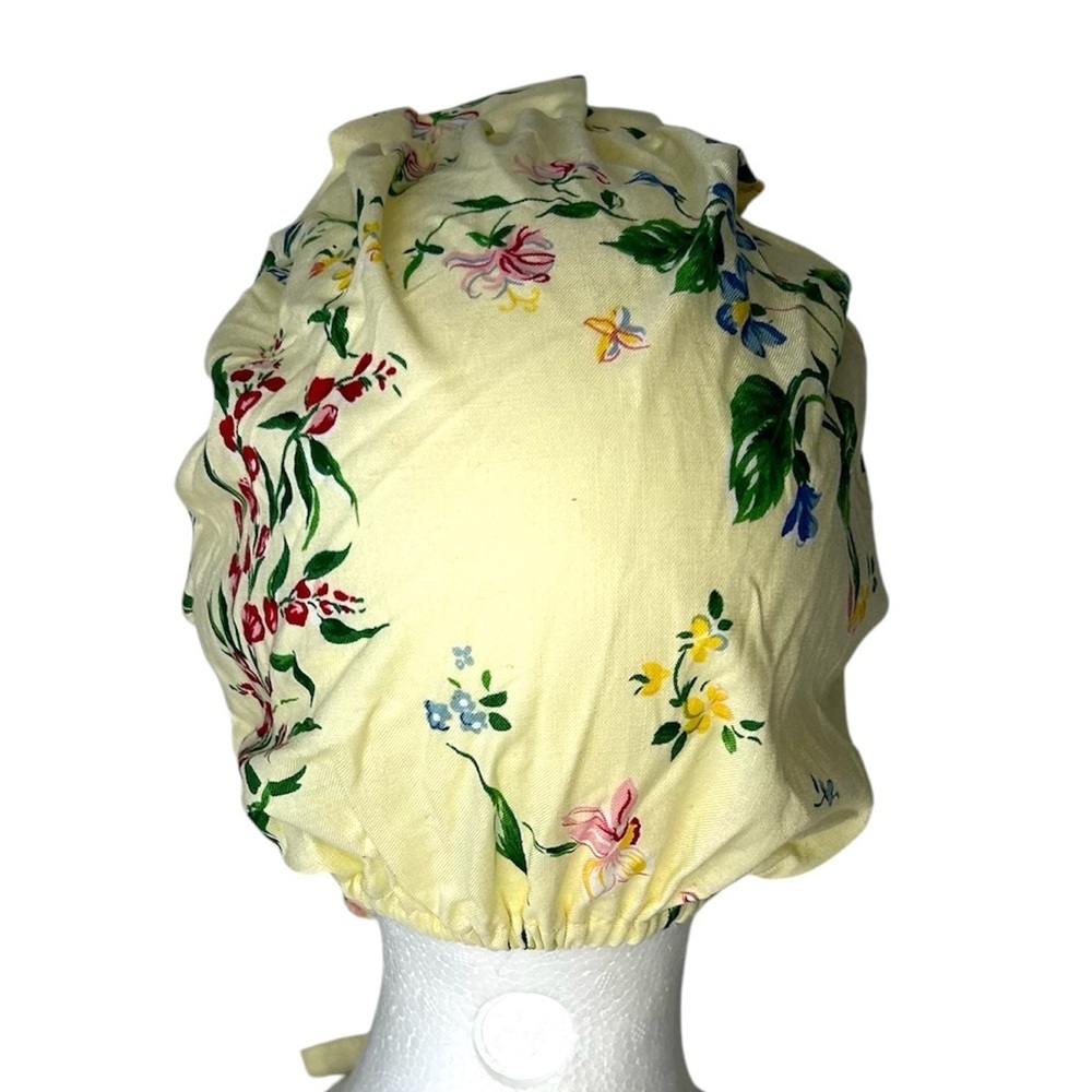 PLUM PUDDING Girls Size M Vintage Yellow Floral Flowers Spring Sun Hat Bonnet. - Picture 4 of 9